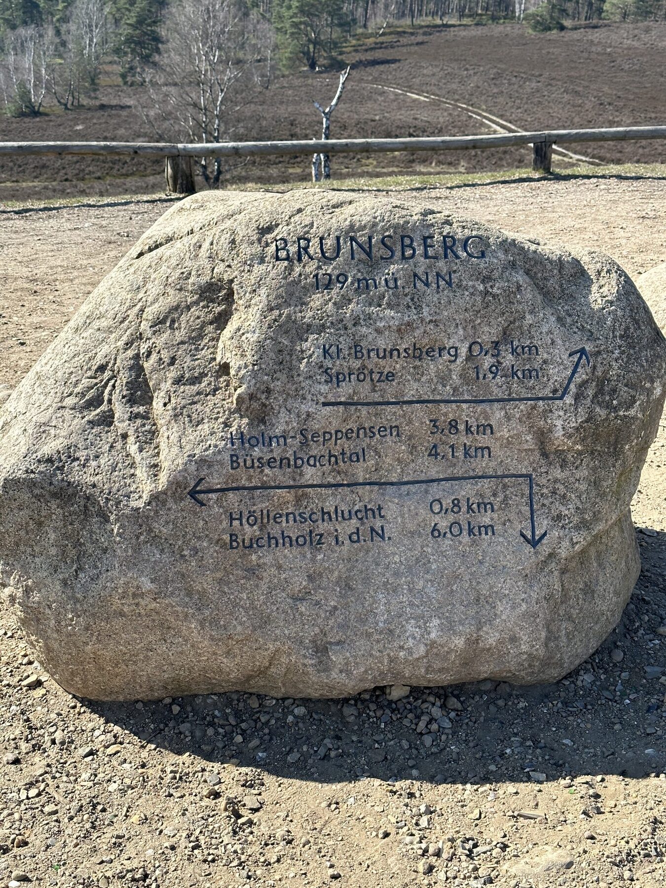 Aussicht vom Brunsberg über die Heidelandschaft bei Sprötze