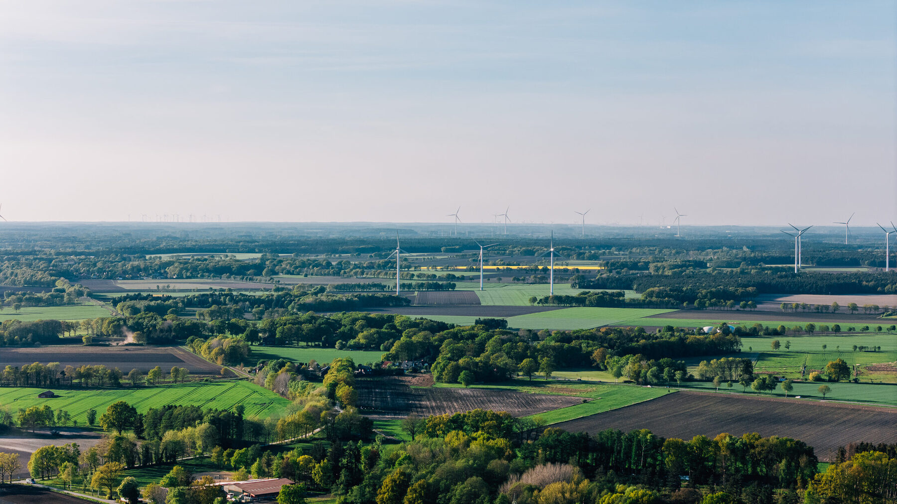 Landschaft der Samtgemeinde Tostedt aus der Luft